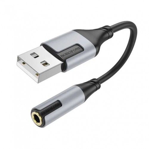 Переходник Borofone BV19 USB to 3.5mm black