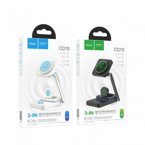 БЗП Hoco CQ10 3in1 Wireless Fast Charger 15W white