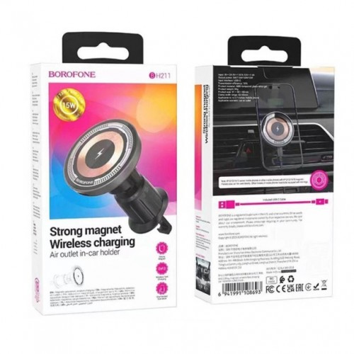 Тримач Borofone BH211 Wireless charger black