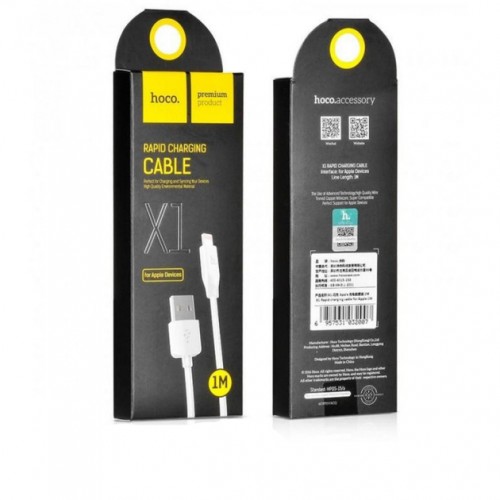 USB кабель Hoco X1 Lightning 1m. white