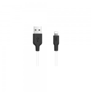 USB кабель Hoco X21 Plus Silicone Lightning 2m. black/white