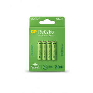 Аккумулятор GP 100AAAHCE-EB4 NIMH AAA, R03, 1000mAh, 1x4шт
