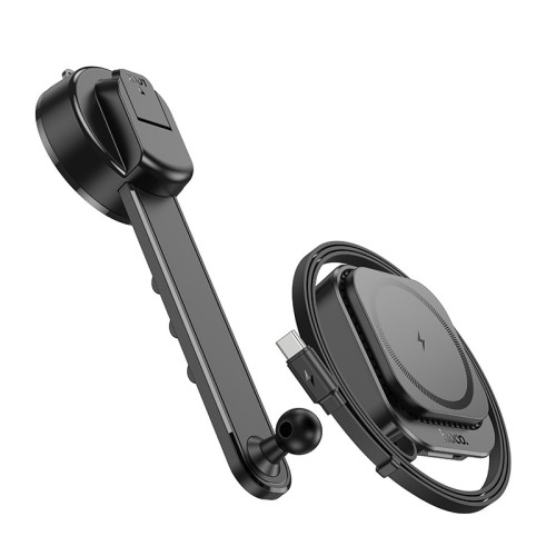 Держатель Hoco HW24 Wireless Charging 15W black