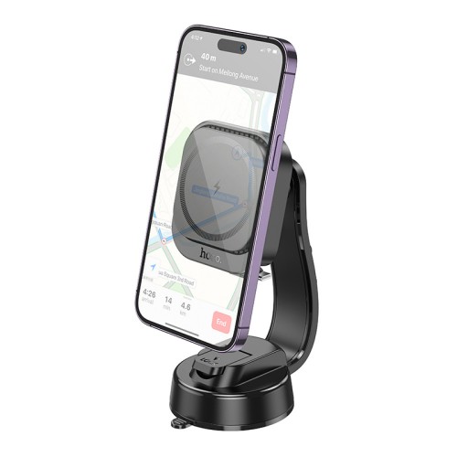 Держатель Hoco HW24 Wireless Charging 15W black