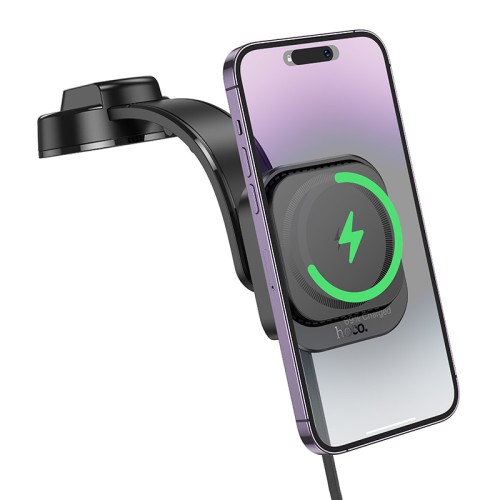 Держатель Hoco HW24 Wireless Charging 15W black