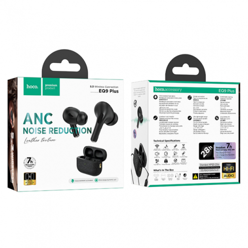 Навушники Hoco EQ9 Plus ANC (TWS) Black