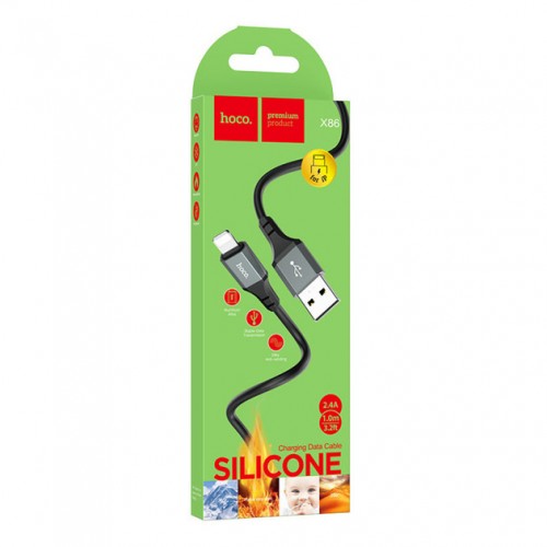 Кабель Hoco X86 USB to Lightning Black