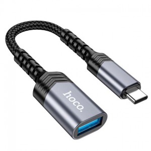 Перехідник Hoco UA24 Type-C to USB3.0 OTG Grey