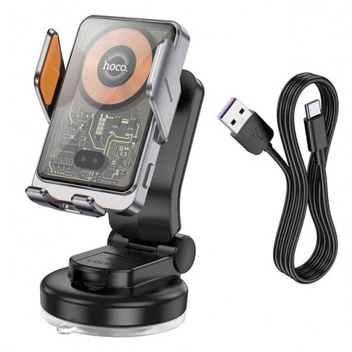 Тримач Hoco HW8 Wireless Charging 15W Black
