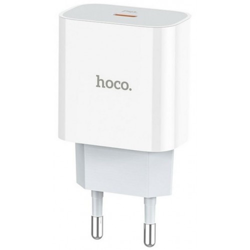 Сетевое зарядное устройство Hoco C76A Plus PD Lightning (Type-C, 20W/Cable Type-C to Lightning) White
