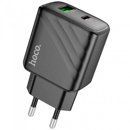 Сетевое зарядное устройство Hoco CS23A PD+QC3.0 (USB, Type-C, 30W) Black
