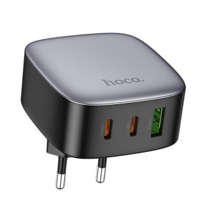 Сетевое зарядное устройство Hoco CS33A PD+QC3.0 (USB, 2xType-C, 30W) Black