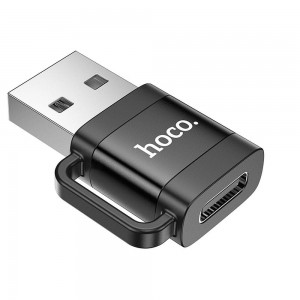 Переходник Hoco UA31D USB to Type-C Black