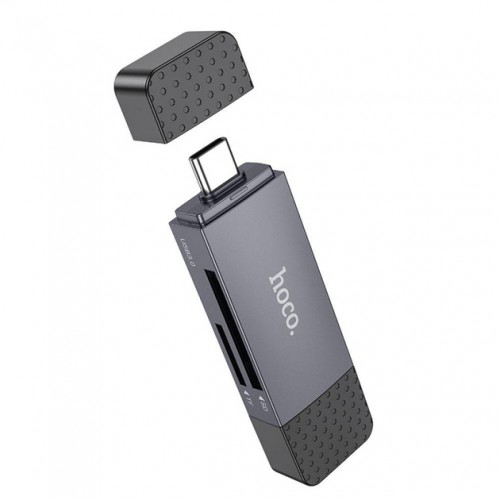 Кардридер Hoco HB45 2in1 USB + Type-C 2.0 Grey
