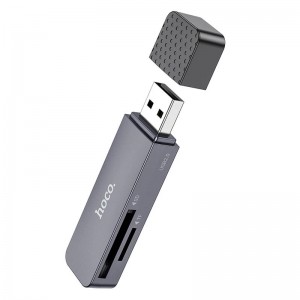 Кардридер Hoco HB45 2in1 USB 2.0 Grey