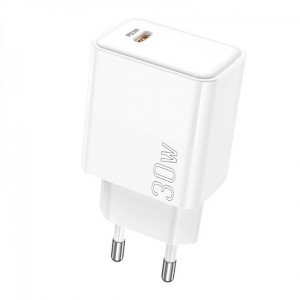 Сетевое зарядное устройство Borofone BA77A PD (Type-C, 30W) White