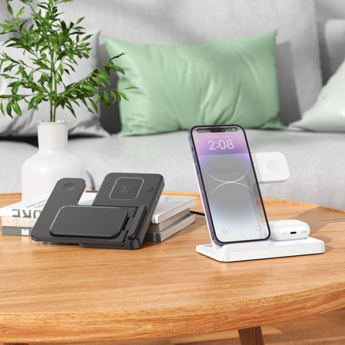БЗУ Borofone BQ26 3in1 Wireless 15W White