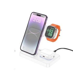 БЗУ Borofone BQ26 3in1 Wireless 15W White