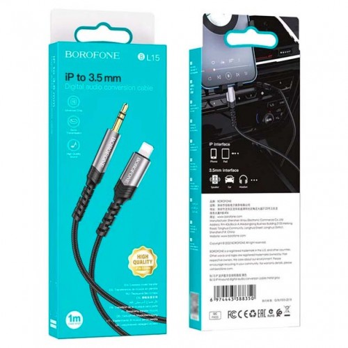 Кабель AUX Borofone BL15 Lightning to 3.5mm