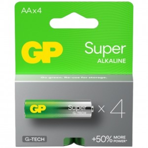 Батарейка AA GP 15A21-SB4 Super Alkaline, LR6, 1x4шт.