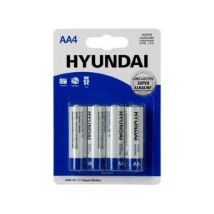 Батарейка AA Hyundai LR6 Alkaline, блистер, 1x4шт.