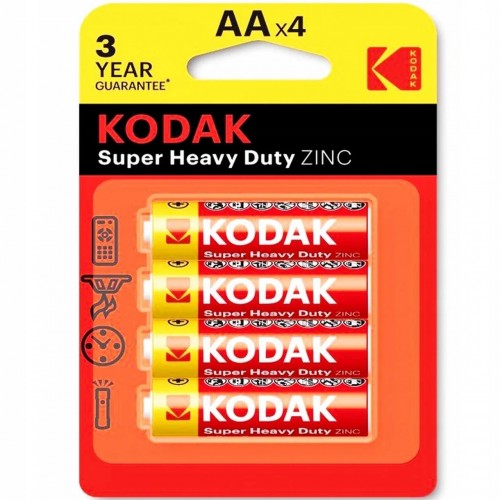 Батарейка AA KODAK SUPER HEAVY DUTY R6, блистер, 1x4шт.