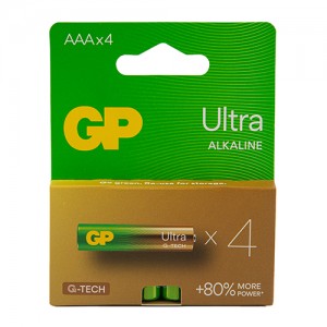 Батарейка ААА GP 24AU21-SB4 Ultra Alkaline, LR03, 1x4шт.