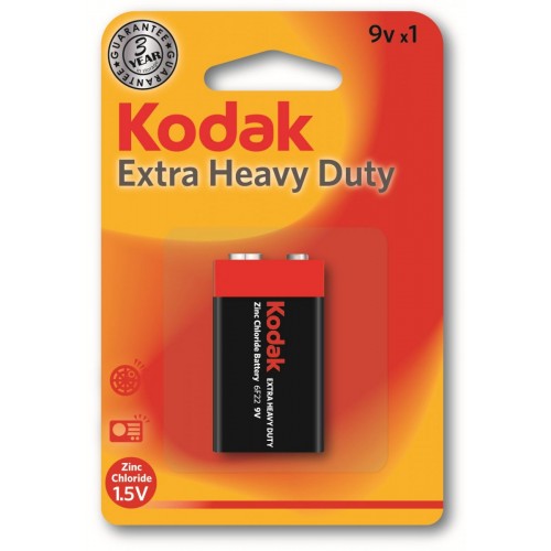 Батарейка крона KODAK EXTRA HEAVY DUTY 6F22, трей, 1шт.