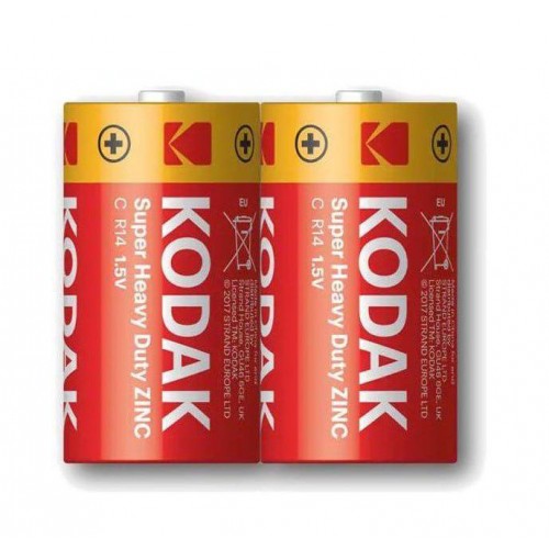 Батарейка KODAK EXTRA HEAVY DUTY R14, трей, 1x2шт.