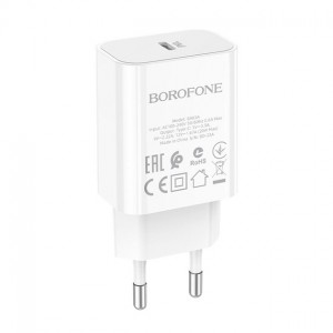 Сетевое зарядное устройство Borofone BA65A PD (Type-C, 20W) White