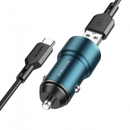 АЗУ Borofone BZ19A QC3.0 Micro (USB, 18W/Cable MicroUSB) Blue