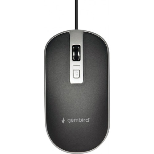 Мышь проводная Gembird MUS-4B-06-BS, USB Black/Grey