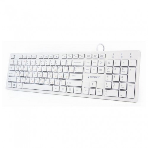 Клавиатура Gembird KB-MCH-03-W-UA, Slim, USB White
