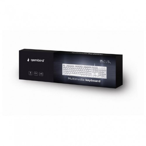 Клавиатура Gembird KB-MCH-03-W-UA, Slim, USB White