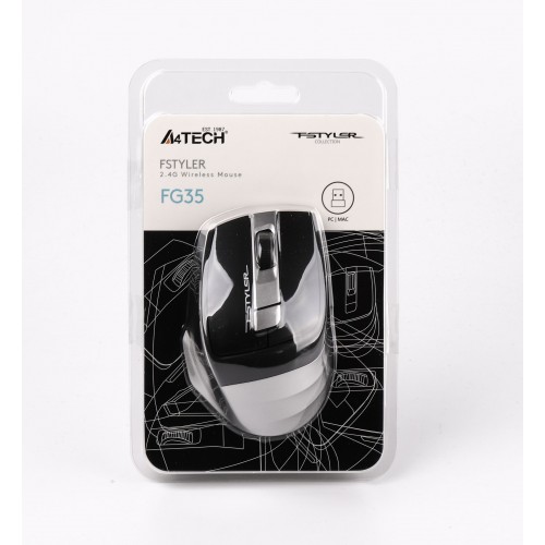 Мышь беспроводная A4Tech FG35 Fstyler Grey