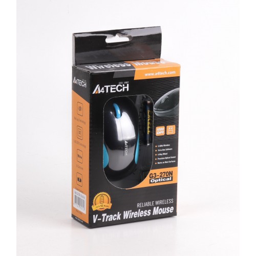 Мышь беспроводная A4Tech G3-270N Black/Blue