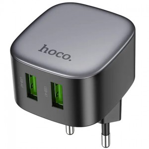 Сетевое зарядное устройство Hoco CS34A QC3.0 (2xUSB, 18W) Black