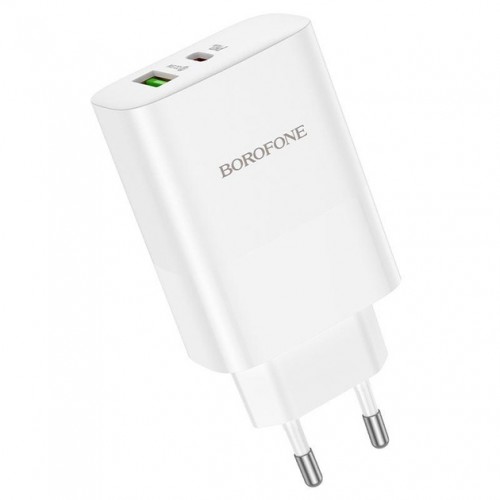 Мережевий зарядний пристрій Borofone BN10 PD+QC3.0 (USB, Type-C, 65W) White