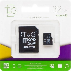 Карта памяти MicroSDHC 32Gb T&G Class 10 UHS-I (SD-адаптер)