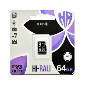 Карта памяти MicroSDHC 64Gb HI-RALI Class 10 UHS-I (card only)