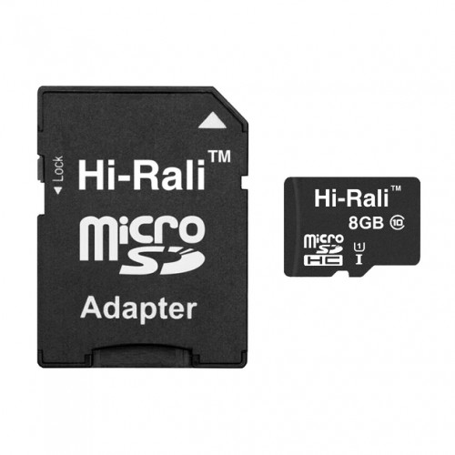 Карта памяти MicroSDHC 8Gb HI-RALI Class 10 UHS-I (SD-адаптер)