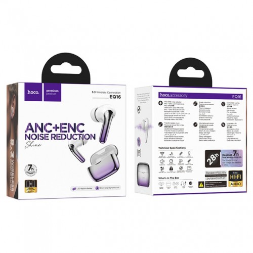 Наушники Hoco EQ16 (TWS) Violet