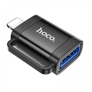 Переходник Hoco UA31A Lightning to USB OTG Black