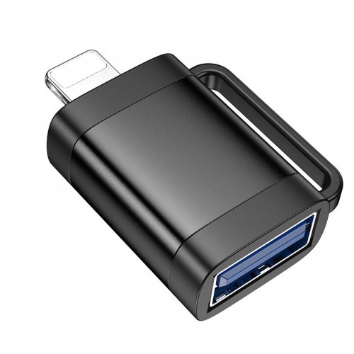 Переходник Hoco UA31A Lightning to USB OTG Black