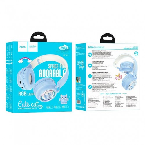 Навушники Hoco W50 Cute Blue