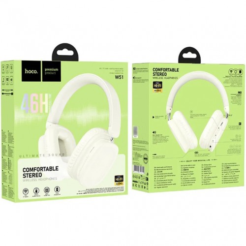 Наушники Hoco W51 Delightful Milky White