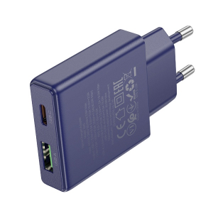 Сетевое зарядное устройство Hoco N45 PD+QC3.0 (USB, Type-C, 30W) Blue