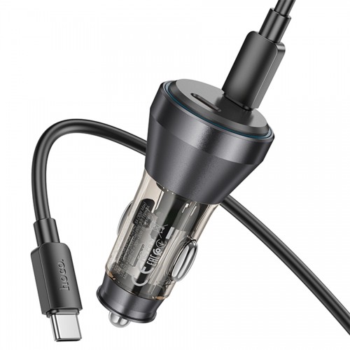 АЗУ Hoco NZ12C LCD PD+QC3.0 Type-C (2xType-C, 60W/Cable Type-C to Type-C) Black