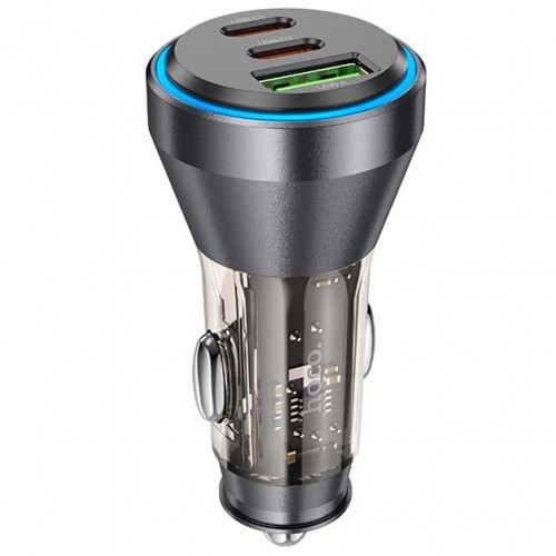 АЗУ Hoco NZ12D LCD PD+QC3.0 Lightning (USB, 2xType-C, 60W/Cable Type-C to Lightning) Black