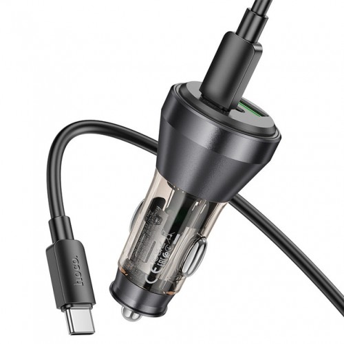 АЗУ Hoco NZ12D LCD PD+QC3.0 Type-C (USB, 2xType-C, 60W/Cable Type-C to Type-C) Black